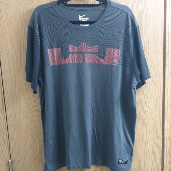 Nike Other - Nike Men's Black Short-Sleeve Graphic Tee with Red Chest Detail